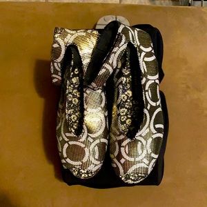 Bernie Mev Gold/White/Black wedges